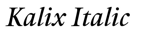 шрифт Kalix Italic, бесплатный шрифт Kalix Italic, предварительный просмотр шрифта Kalix Italic