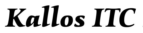 Kallos ITC Bold Italic Font