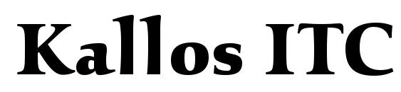 Kallos ITC Bold font, free Kallos ITC Bold font, preview Kallos ITC Bold font