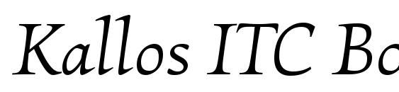 Kallos ITC Book Italic Font