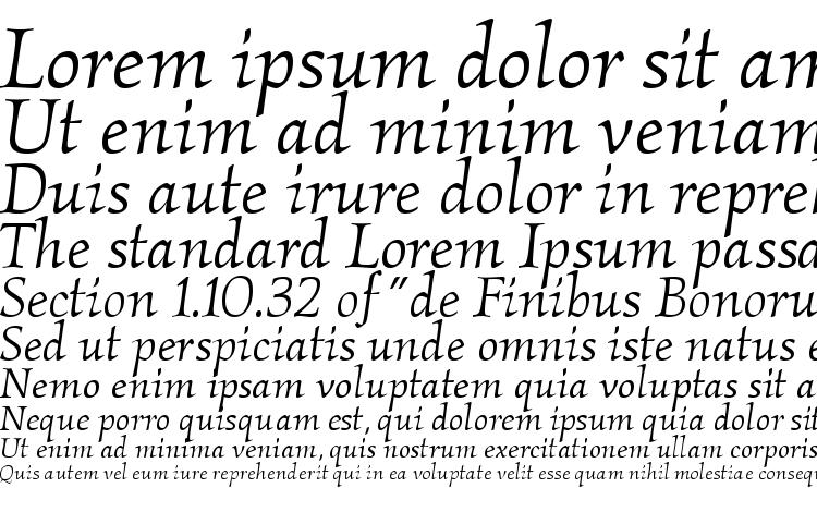 specimens KallosITC TT BookItalic font, sample KallosITC TT BookItalic font, an example of writing KallosITC TT BookItalic font, review KallosITC TT BookItalic font, preview KallosITC TT BookItalic font, KallosITC TT BookItalic font