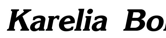 шрифт Karelia Bold Italic, бесплатный шрифт Karelia Bold Italic, предварительный просмотр шрифта Karelia Bold Italic