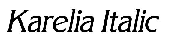 шрифт Karelia Italic, бесплатный шрифт Karelia Italic, предварительный просмотр шрифта Karelia Italic