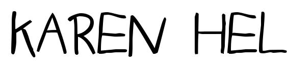 шрифт Karen Helenes haandskrift, бесплатный шрифт Karen Helenes haandskrift, предварительный просмотр шрифта Karen Helenes haandskrift