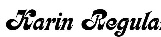 Karin Regular font, free Karin Regular font, preview Karin Regular font