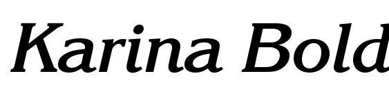 Karina Bold Italic Font