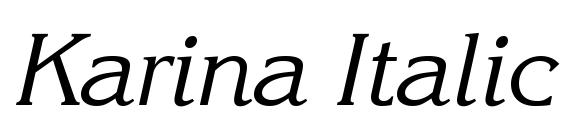 шрифт Karina Italic, бесплатный шрифт Karina Italic, предварительный просмотр шрифта Karina Italic