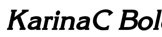 шрифт KarinaC BoldItalic, бесплатный шрифт KarinaC BoldItalic, предварительный просмотр шрифта KarinaC BoldItalic