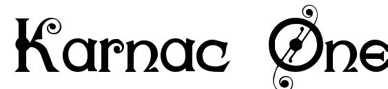 шрифт Karnac One, бесплатный шрифт Karnac One, предварительный просмотр шрифта Karnac One