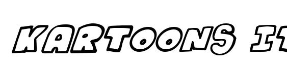 шрифт Kartoons Italic, бесплатный шрифт Kartoons Italic, предварительный просмотр шрифта Kartoons Italic