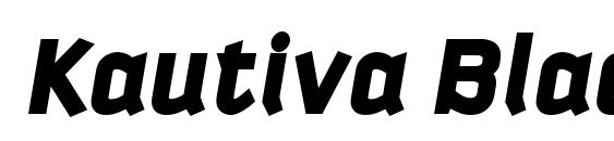 шрифт Kautiva Black Italic, бесплатный шрифт Kautiva Black Italic, предварительный просмотр шрифта Kautiva Black Italic