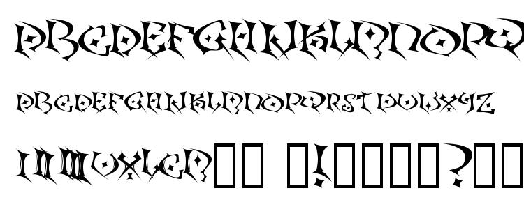 глифы шрифта Kefka, символы шрифта Kefka, символьная карта шрифта Kefka, предварительный просмотр шрифта Kefka, алфавит шрифта Kefka, шрифт Kefka