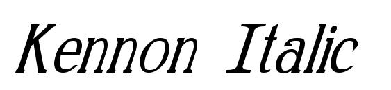 Kennon Italic font, free Kennon Italic font, preview Kennon Italic font