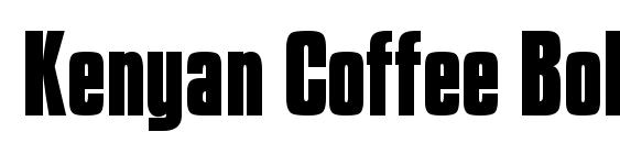 Kenyan Coffee Bold Font