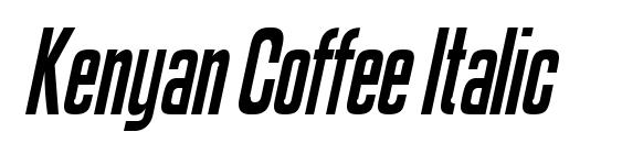 Kenyan Coffee Italic font, free Kenyan Coffee Italic font, preview Kenyan Coffee Italic font