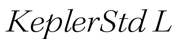 KeplerStd LightExtItSubh Font