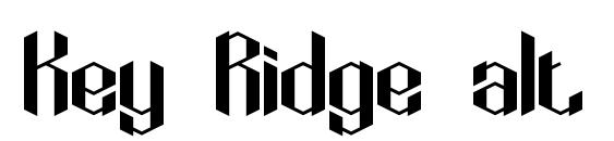 Key Ridge alt BRK Font, All Fonts