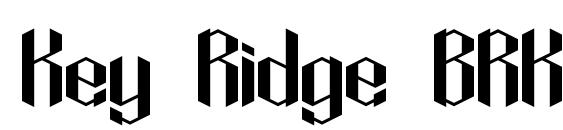 шрифт Key Ridge BRK, бесплатный шрифт Key Ridge BRK, предварительный просмотр шрифта Key Ridge BRK