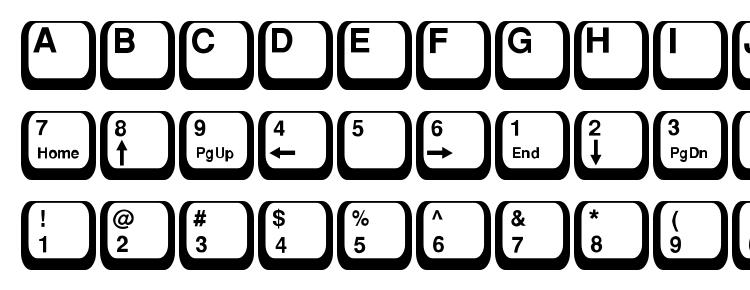 глифы шрифта Key Top, символы шрифта Key Top, символьная карта шрифта Key Top, предварительный просмотр шрифта Key Top, алфавит шрифта Key Top, шрифт Key Top