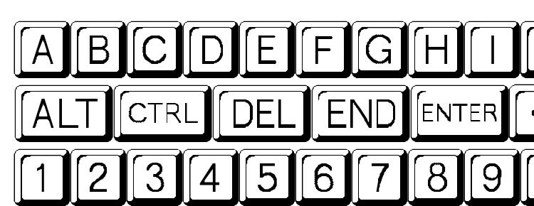 глифы шрифта Keyb, символы шрифта Keyb, символьная карта шрифта Keyb, предварительный просмотр шрифта Keyb, алфавит шрифта Keyb, шрифт Keyb