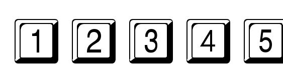 Keycaps Regular Font, Number Fonts