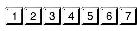 KeypressDB Normal Font, Number Fonts
