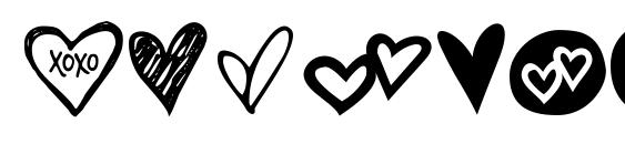 KG Heart Doodles Font, Number Fonts