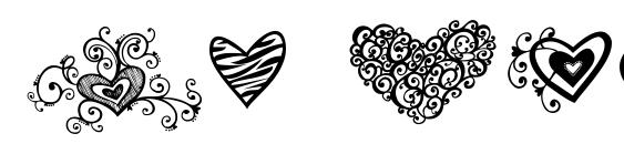 шрифт KG Heart Doodles, бесплатный шрифт KG Heart Doodles, предварительный просмотр шрифта KG Heart Doodles