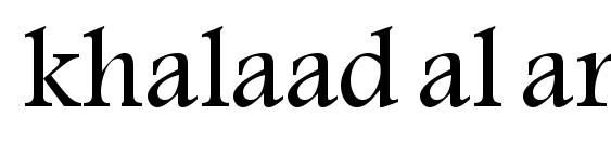 шрифт khalaad al arabeh, бесплатный шрифт khalaad al arabeh, предварительный просмотр шрифта khalaad al arabeh