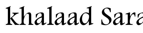 khalaad Sara font, free khalaad Sara font, preview khalaad Sara font