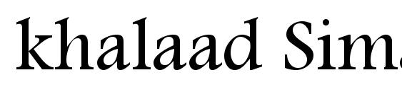 khalaad Sima font, free khalaad Sima font, preview khalaad Sima font