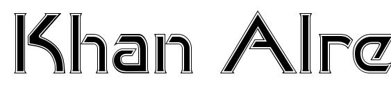 Khan AlreadyFilled Font