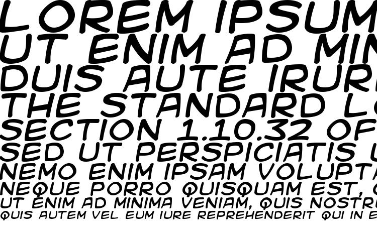 specimens Kid Kosmic Italic font, sample Kid Kosmic Italic font, an example of writing Kid Kosmic Italic font, review Kid Kosmic Italic font, preview Kid Kosmic Italic font, Kid Kosmic Italic font