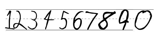Kidtyperuled Font, Number Fonts