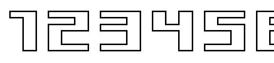 Kiloton outline Font, Number Fonts