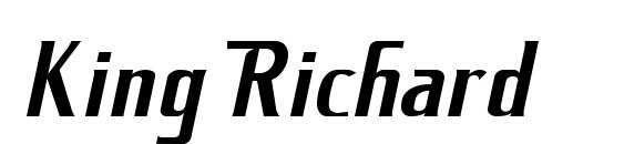 шрифт King Richard, бесплатный шрифт King Richard, предварительный просмотр шрифта King Richard