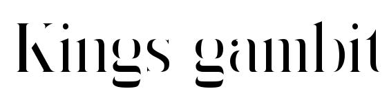 шрифт Kings gambit, бесплатный шрифт Kings gambit, предварительный просмотр шрифта Kings gambit