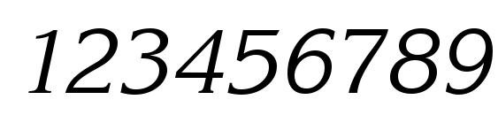 Kingston Italic Font, Number Fonts