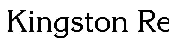 Kingston Regular font, free Kingston Regular font, preview Kingston Regular font