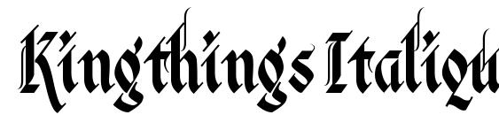 шрифт Kingthings Italique, бесплатный шрифт Kingthings Italique, предварительный просмотр шрифта Kingthings Italique