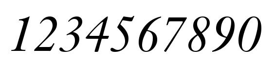 Kis Italic BT Font, Number Fonts