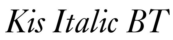 Kis Italic BT font, free Kis Italic BT font, preview Kis Italic BT font