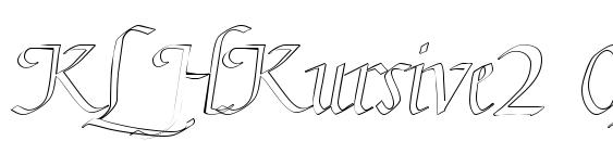 шрифт KL HKursive2 OL DB, бесплатный шрифт KL HKursive2 OL DB, предварительный просмотр шрифта KL HKursive2 OL DB