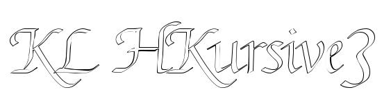 шрифт KL HKursive3 OL DB, бесплатный шрифт KL HKursive3 OL DB, предварительный просмотр шрифта KL HKursive3 OL DB