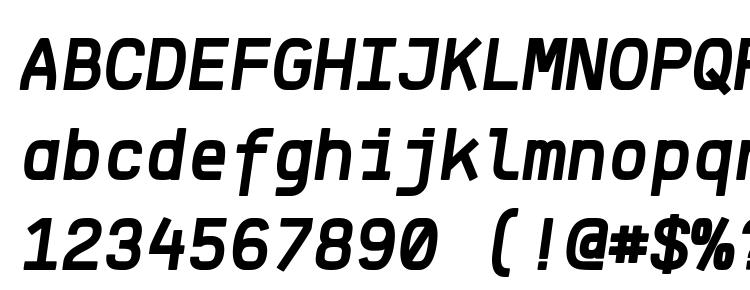 glyphs Klartext Mono Bold Italic font, сharacters Klartext Mono Bold Italic font, symbols Klartext Mono Bold Italic font, character map Klartext Mono Bold Italic font, preview Klartext Mono Bold Italic font, abc Klartext Mono Bold Italic font, Klartext Mono Bold Italic font