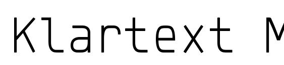 шрифт Klartext Mono Light, бесплатный шрифт Klartext Mono Light, предварительный просмотр шрифта Klartext Mono Light