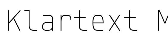 Klartext Mono Thin font, free Klartext Mono Thin font, preview Klartext Mono Thin font