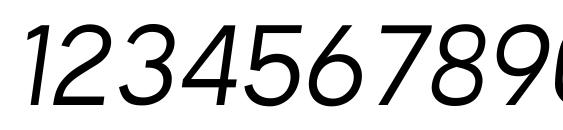 Klima Regular Italic Font, Number Fonts