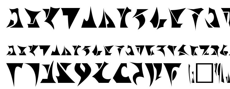 глифы шрифта Klingon, символы шрифта Klingon, символьная карта шрифта Klingon, предварительный просмотр шрифта Klingon, алфавит шрифта Klingon, шрифт Klingon