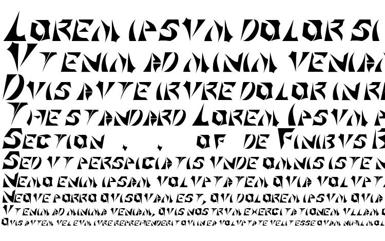 specimens KlingonScript font, sample KlingonScript font, an example of writing KlingonScript font, review KlingonScript font, preview KlingonScript font, KlingonScript font